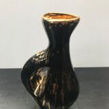Pichet Vallauris tess céramique noire & dorée vintage