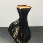 Pichet Vallauris tess céramique noire & dorée vintage