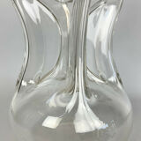 Blown glass carafe and silver frame