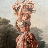 Painting "Girl with a bird".