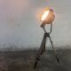 Industrial spotlight floor lamp on tripod PZO STG 4, Poland, 1970s