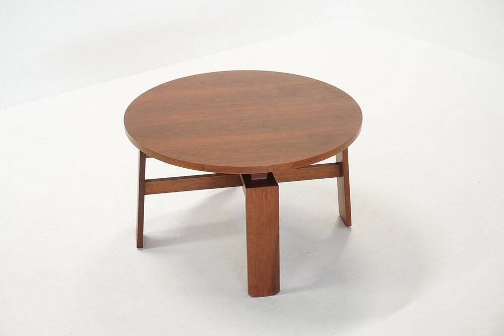 Vintage Italian Round Dining Table by Silvio Coppola for Bernini, 1970s