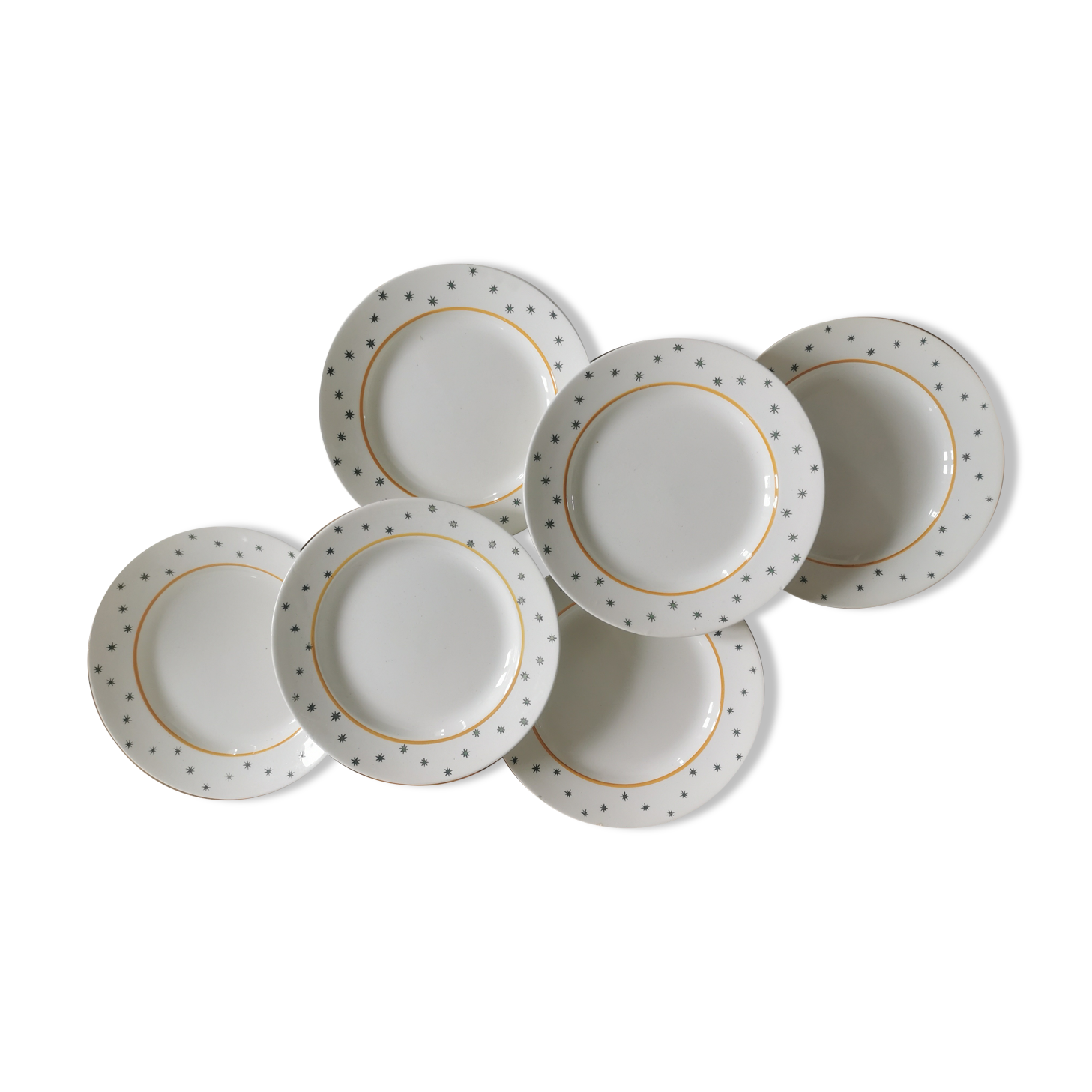 Set of 6 vintage plates, gien