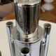 Large chrome metal Space Age chandelier