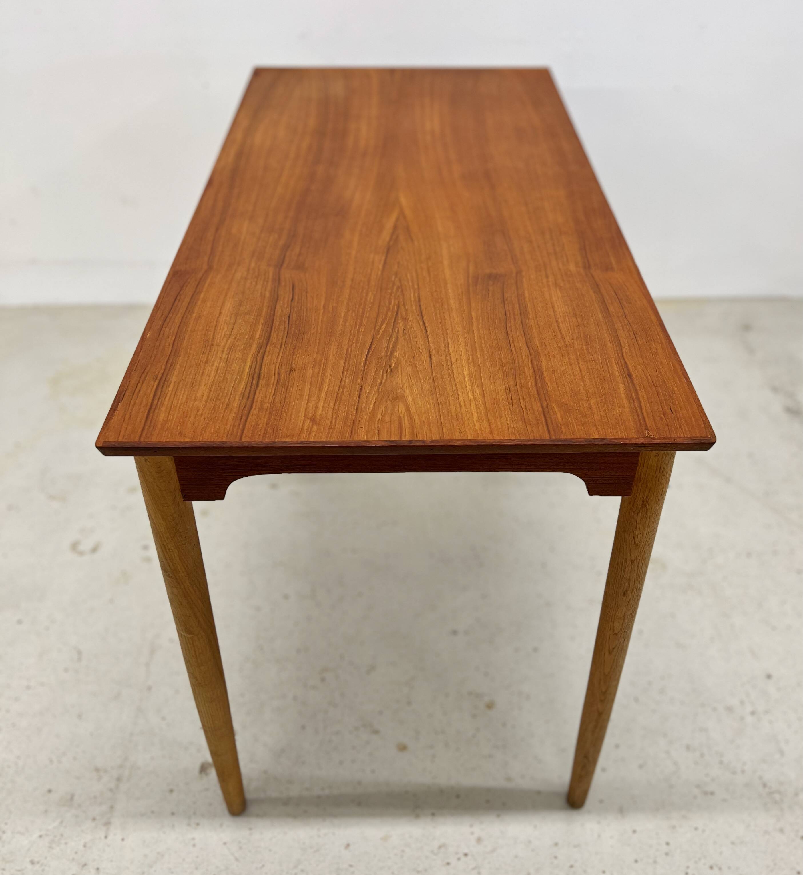 Danish Petite Teak & Beech Desk, 1950s.
