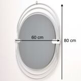 Smoked Wall Mirror with a Triple Chrome-Plated Metal Frame, Italy