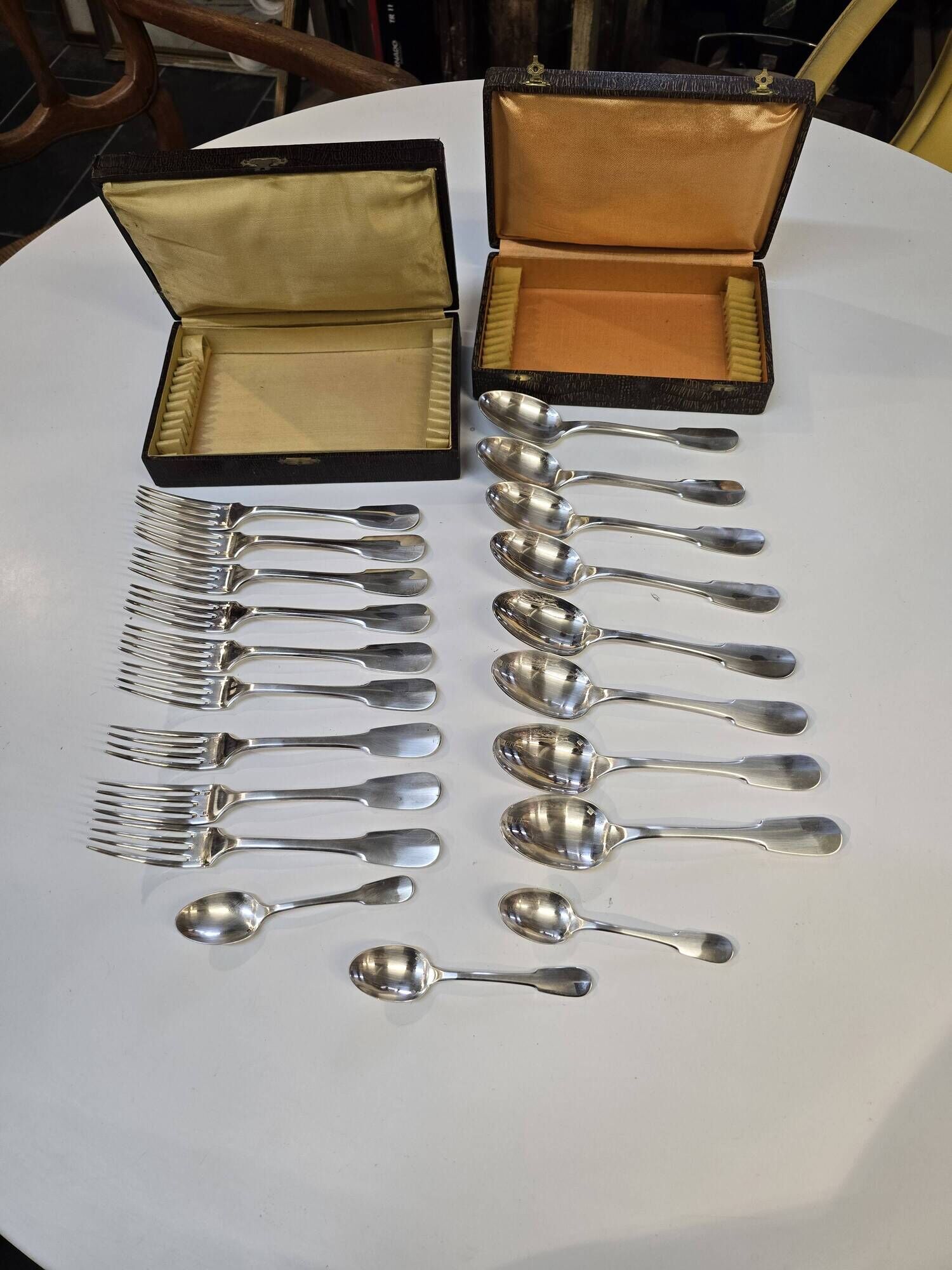 Christofle cutlery in silver metal 20 pieces mid-20th century