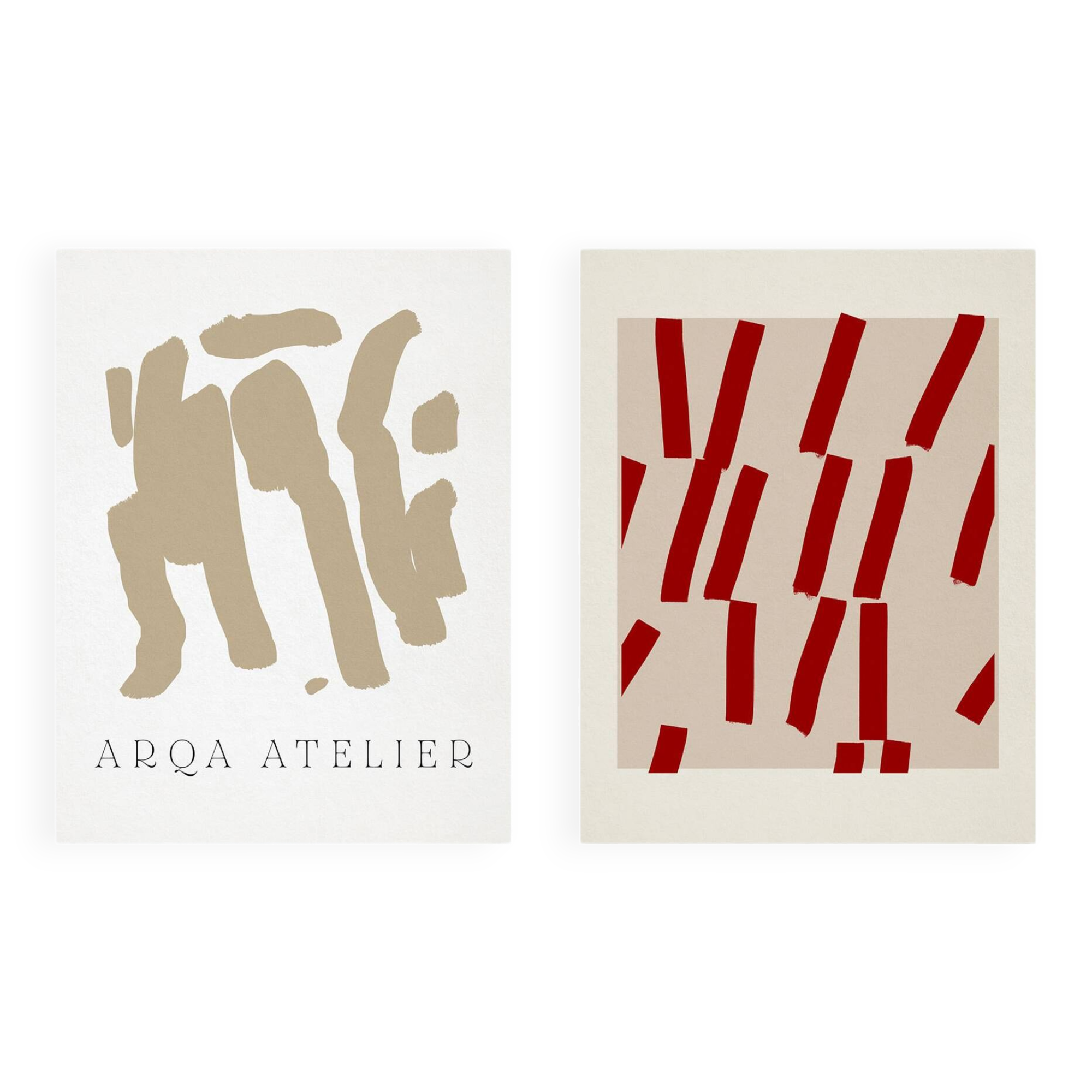 Pair of prints, abstract wall art set of two, 50x70cm