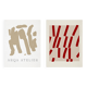 Pair of prints, abstract wall art set of two, 50x70cm