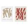 Pair of prints, abstract wall art set of two, 50x70cm