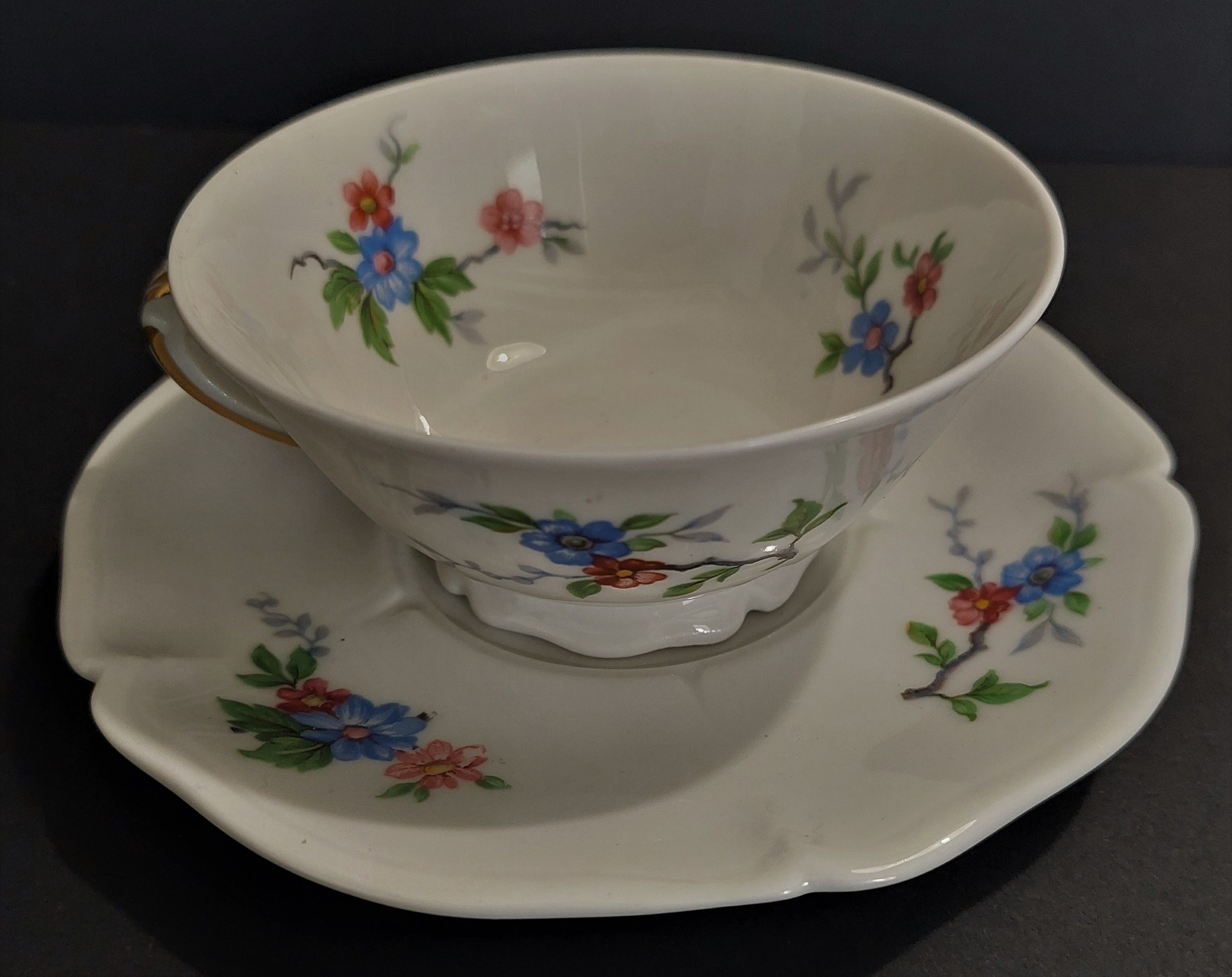Limoges porcelain tea cup old royal factory