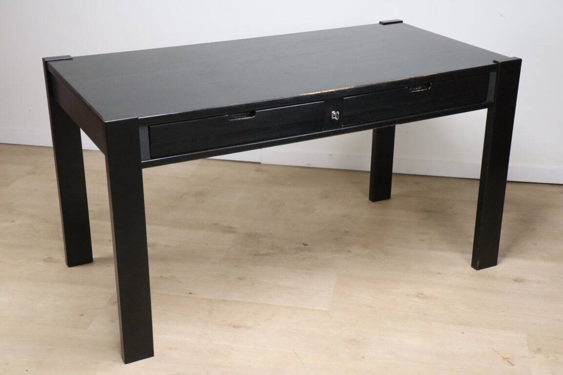 Vintage Simat edition desk in blackened wood, 1980