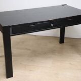 Vintage Simat edition desk in blackened wood, 1980