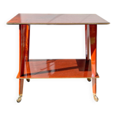 Vintage Formica trolley on wheels from the 1960s