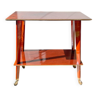 Vintage Formica trolley on wheels from the 1960s
