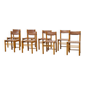 Exceptional set of eight dining chairs by Ibisco Sedie