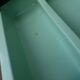 Formica and chrome-plated metal table