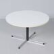 Round model 3696 coffee table by Gispen, 1970s – white melamine top and chrome base