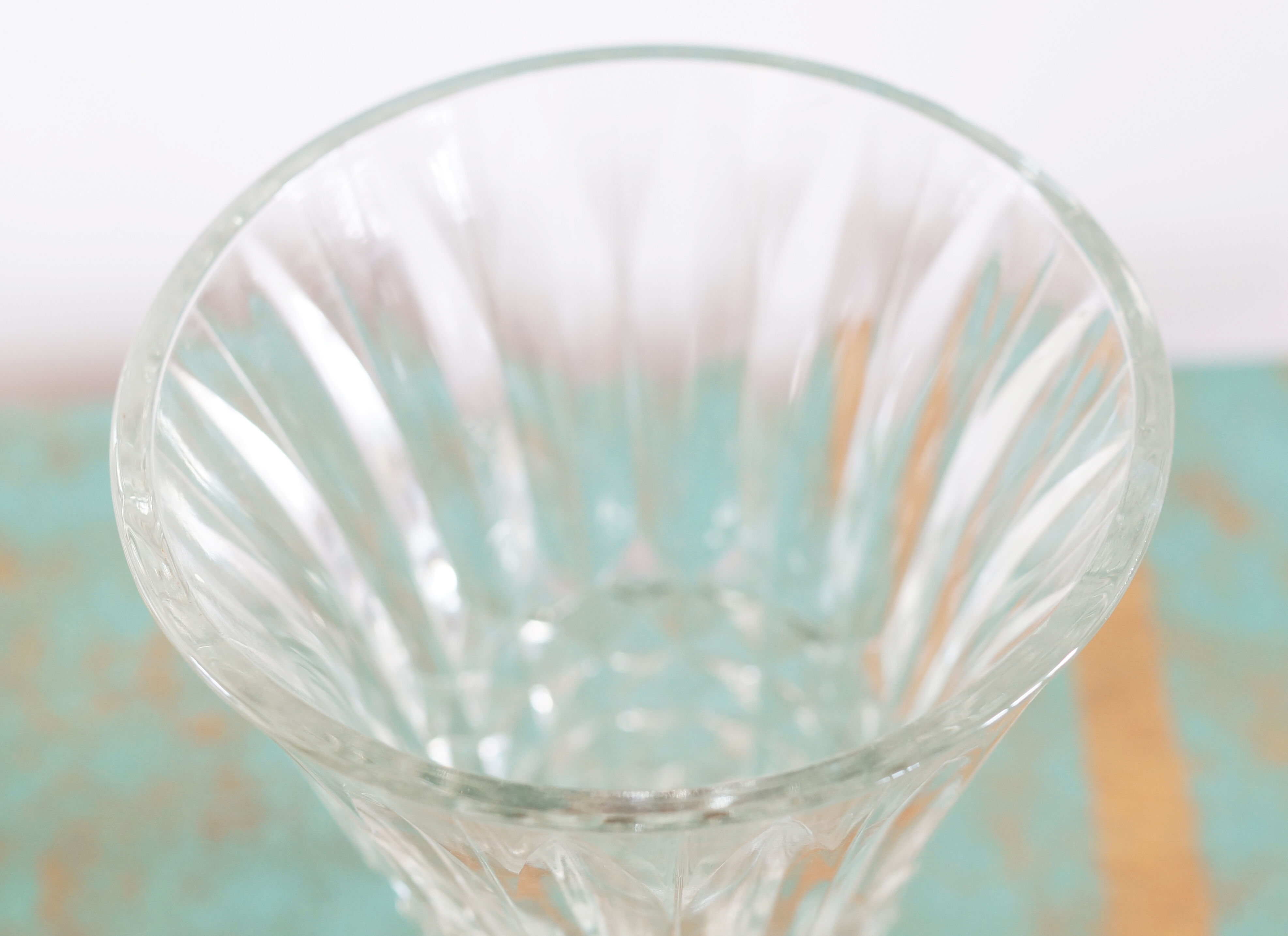 Vintage molded glass vase 50s