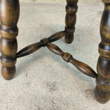 Tabouret vintage tripode bois massif