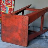 Vintage industrial stool made of recycled sheet metal