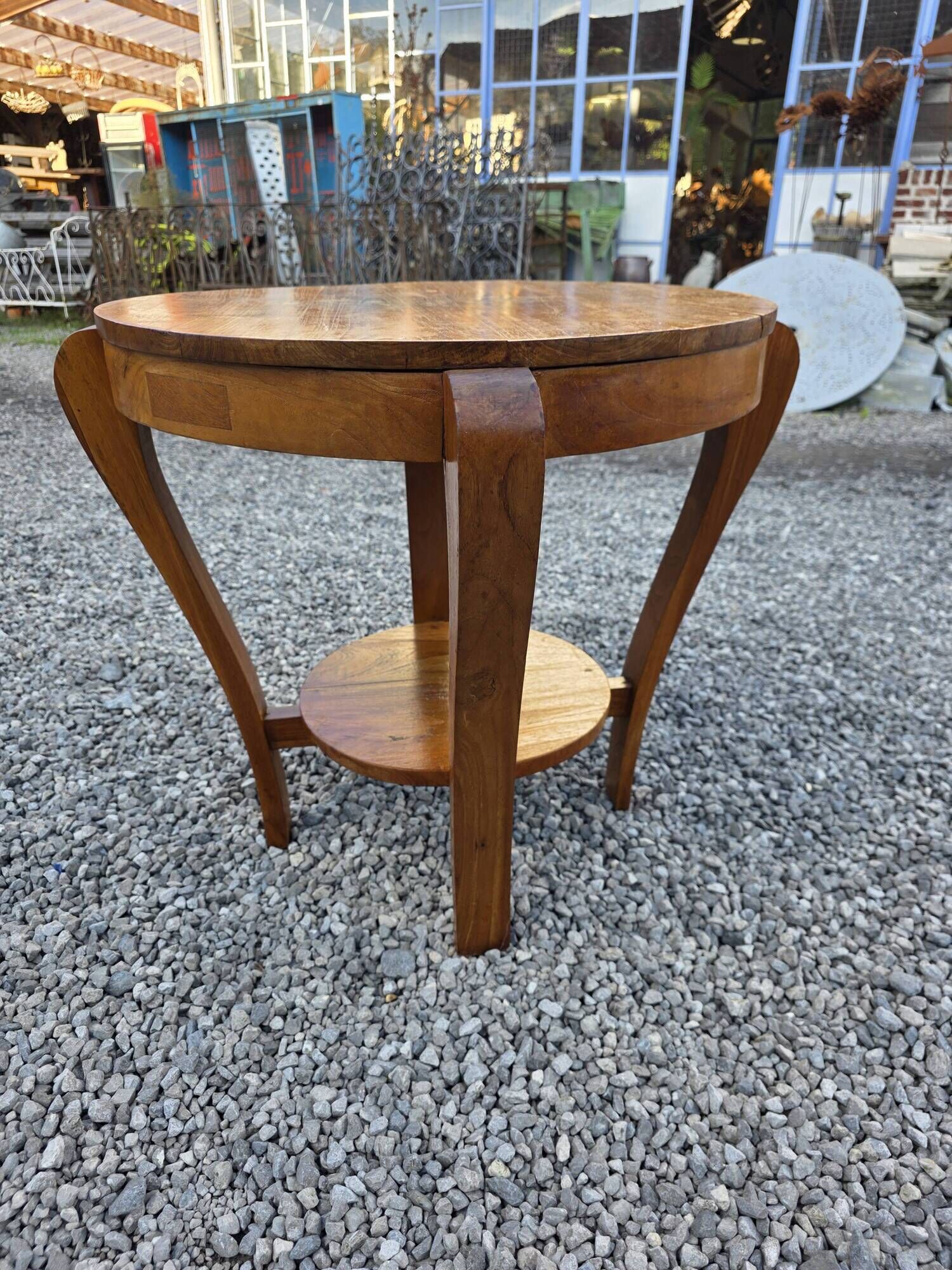 Art Deco side table in mahogany