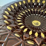 Large decorative openwork ceramic dish Vallauris 60s