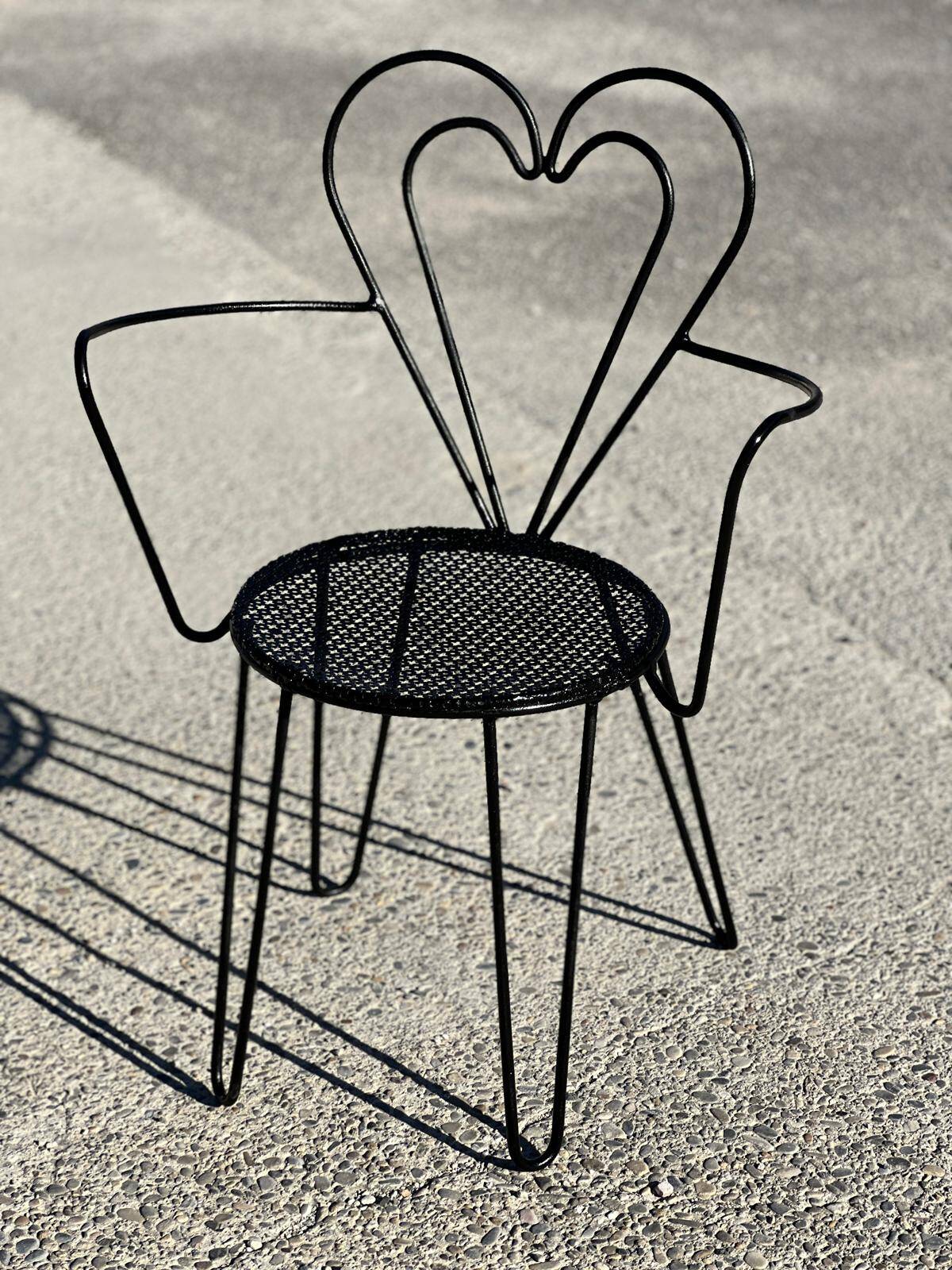Mathieu Matégot wrought iron garden furniture, 1950