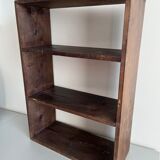 Patinated wood shelf