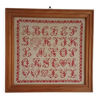 ABC cross stitch frame