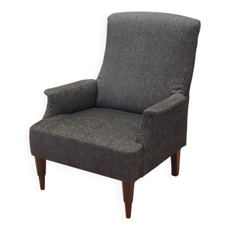 Fauteuil gris, design italien, années 1970, production : Italie