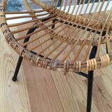 Pair of rattan armchairs by Rohe Noordwolde, 1960s, Netherlands