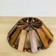 Vintage olive wood fruit bowl