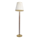 Mid-century floor lamp in brass and polished wood by Böhlmarks, Sweden, 1940s.