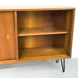Walnut sideboard with sliding doors by Franzmeyer, 1959