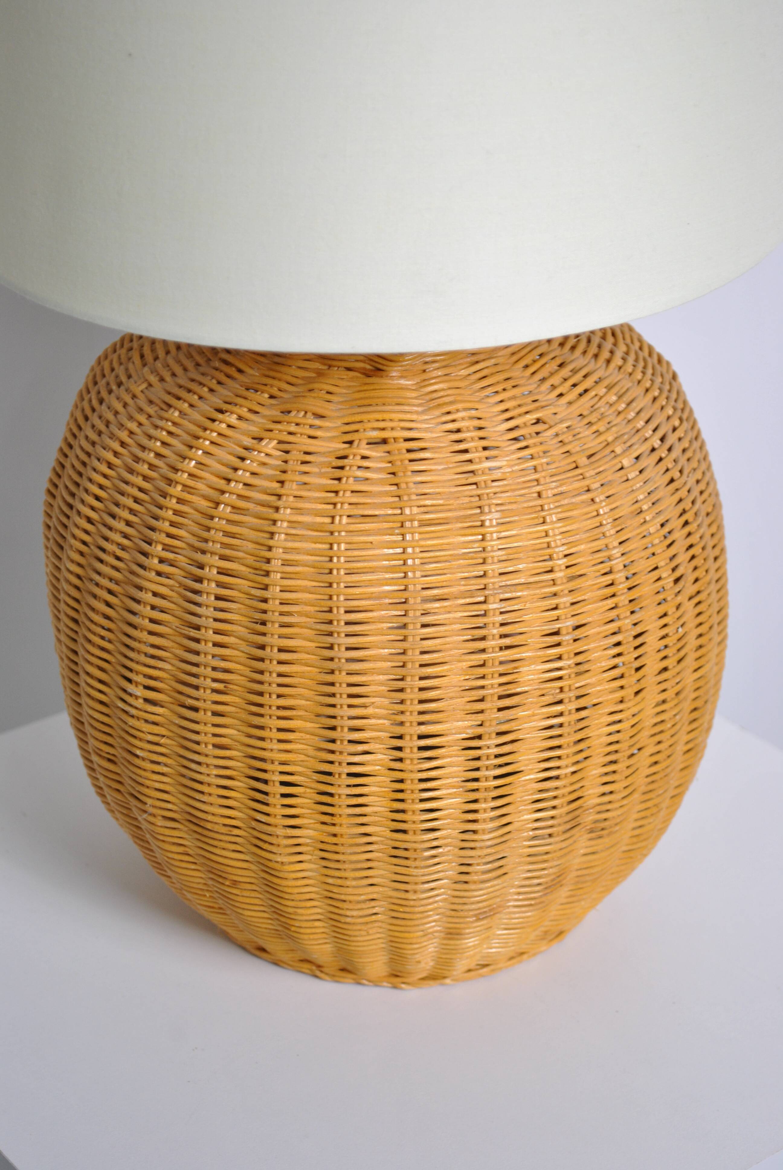 Rattan lamp 1980
