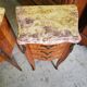 Pair of rosewood bedside tables with marble top n° 2