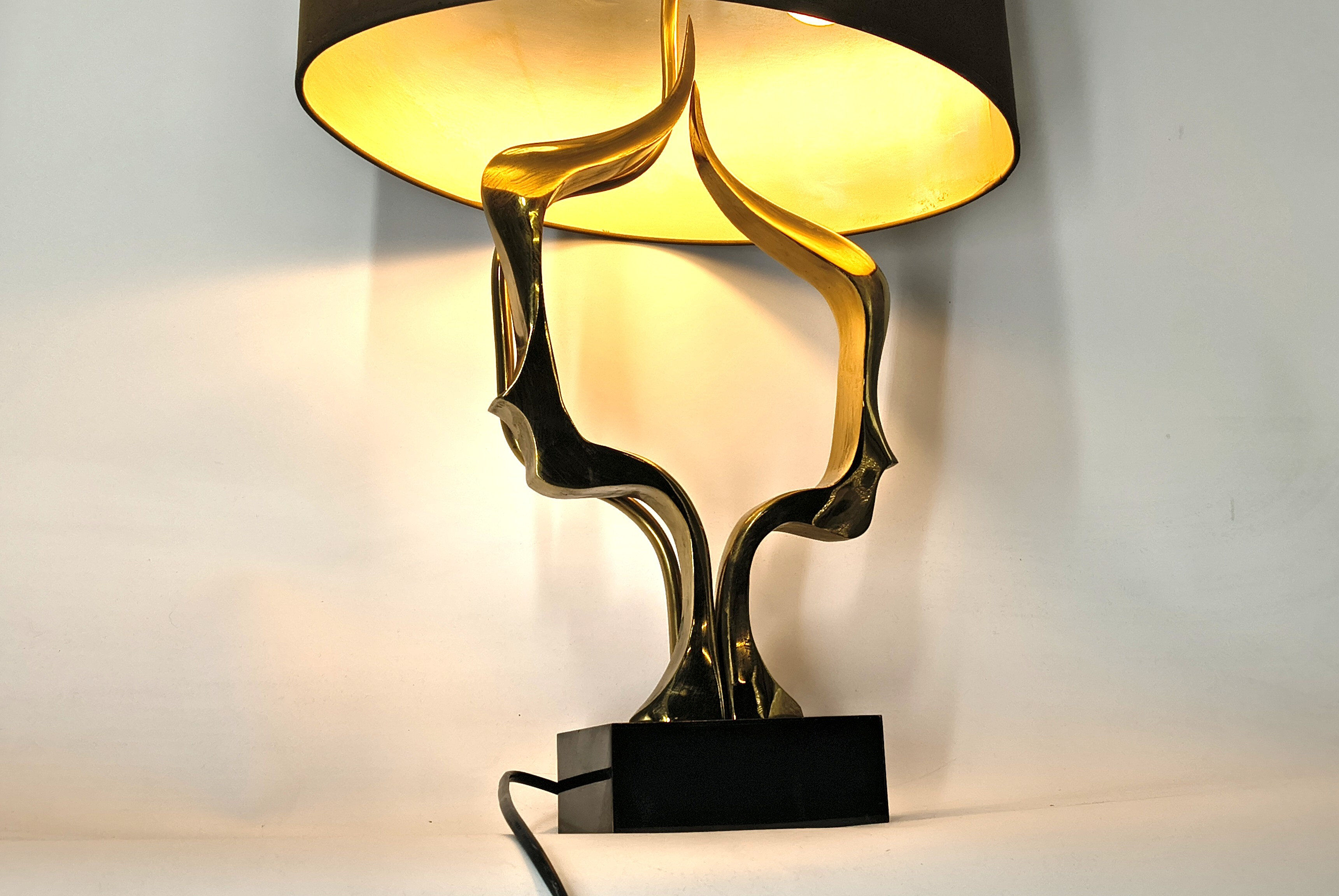 Bronze table lamp by Willy Daro, 1970s