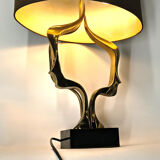 Bronze table lamp by Willy Daro, 1970s