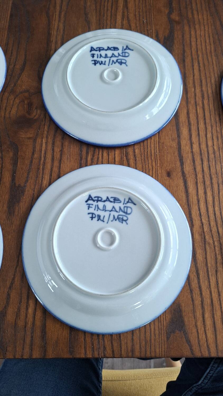 Set of six dessert plates Arabia Finland Peter Winquist