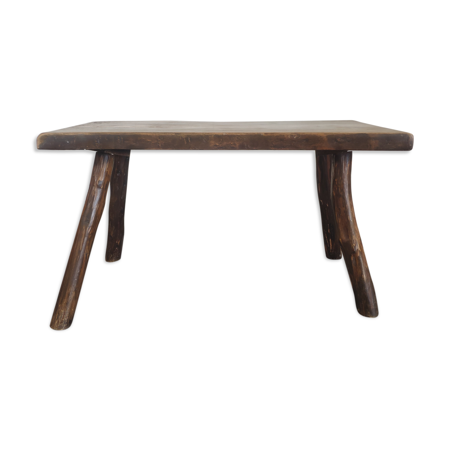 Brutalist coffee table solid oak