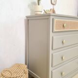 Vintage khaki chest of drawers
