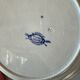 Round plate in ironstone Creil and Montereau model Flora