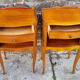 Pair of vintage Louis XV style bedside tables, wood