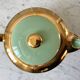 Duo of teapot and green milk pot sage 50s