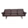 1970s, Danish 3-seater sofa, original brown leather.