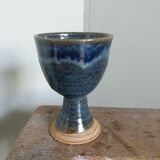 Bluish glazed stoneware cut