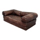Vintage leather sofa / daybed, 1970s