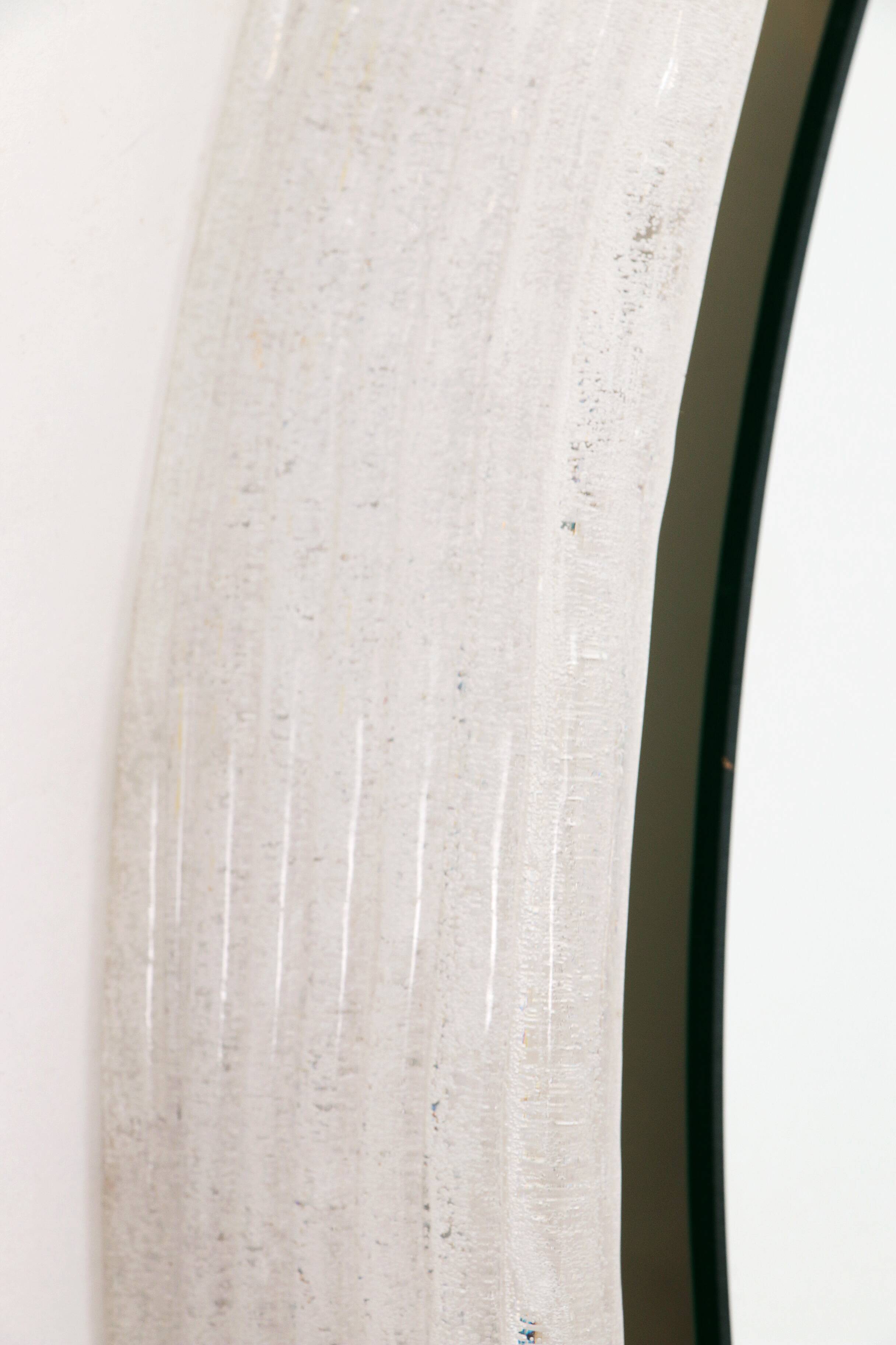 Round Plexiglass Bathroom Mirror by Hillebrand, Large Model, 1960 Germany.