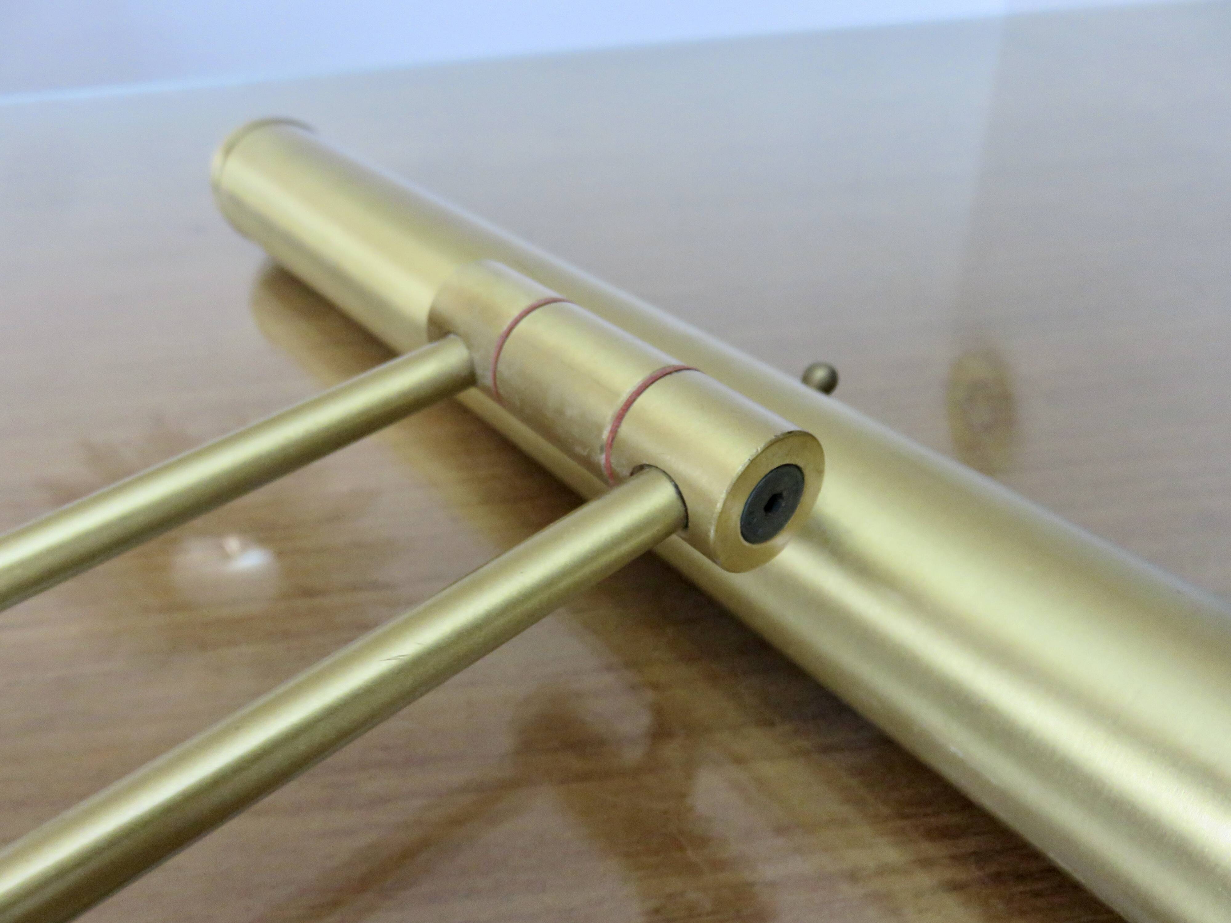 Large articulated brass wall light, Italy, 1980s, 1990s